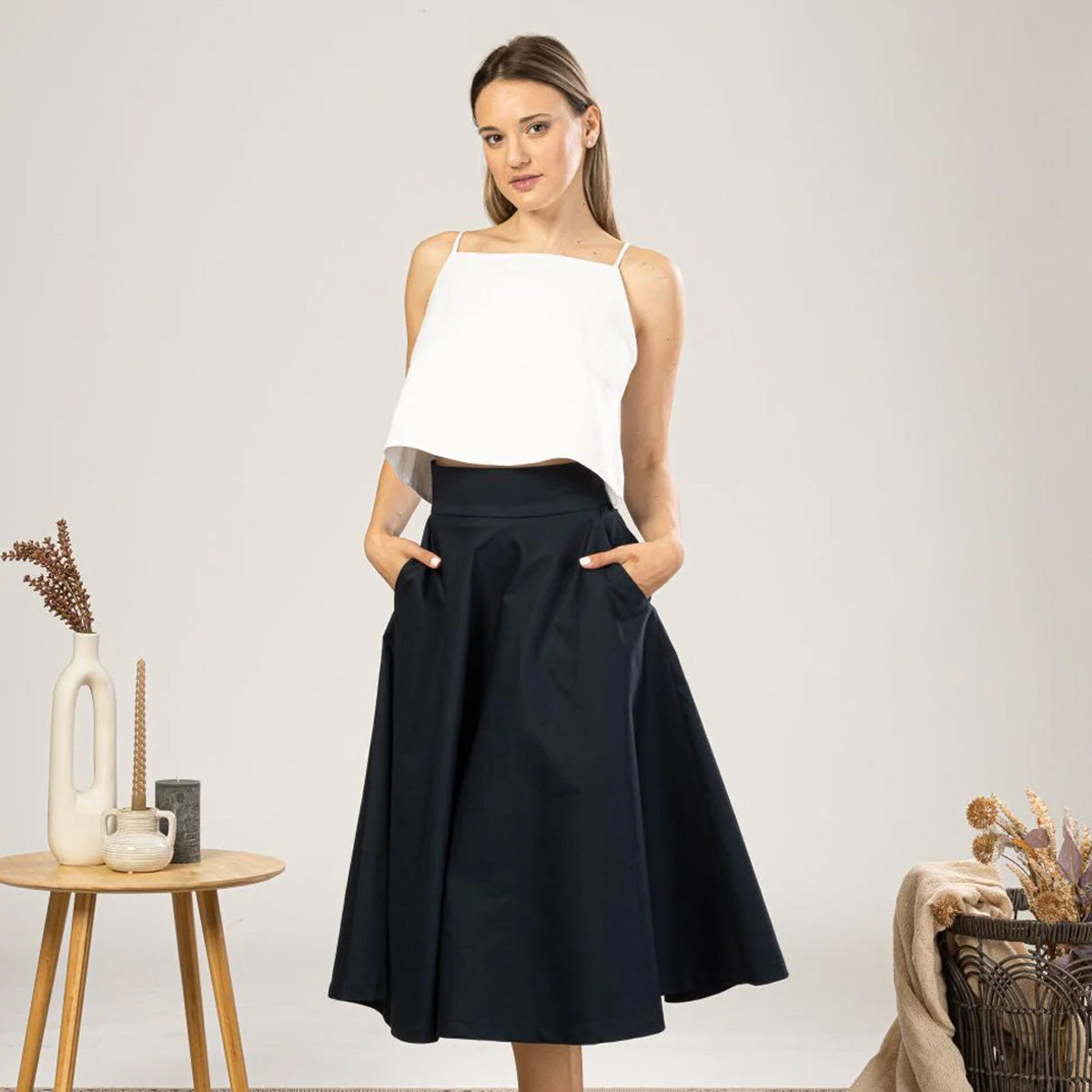 Embrace Your Feminine Side With A Midi Flare Skirt