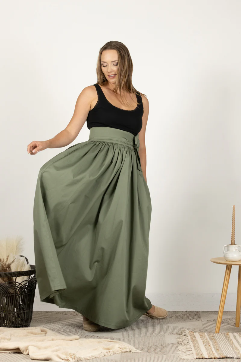 Dark green skirt for everyday wear