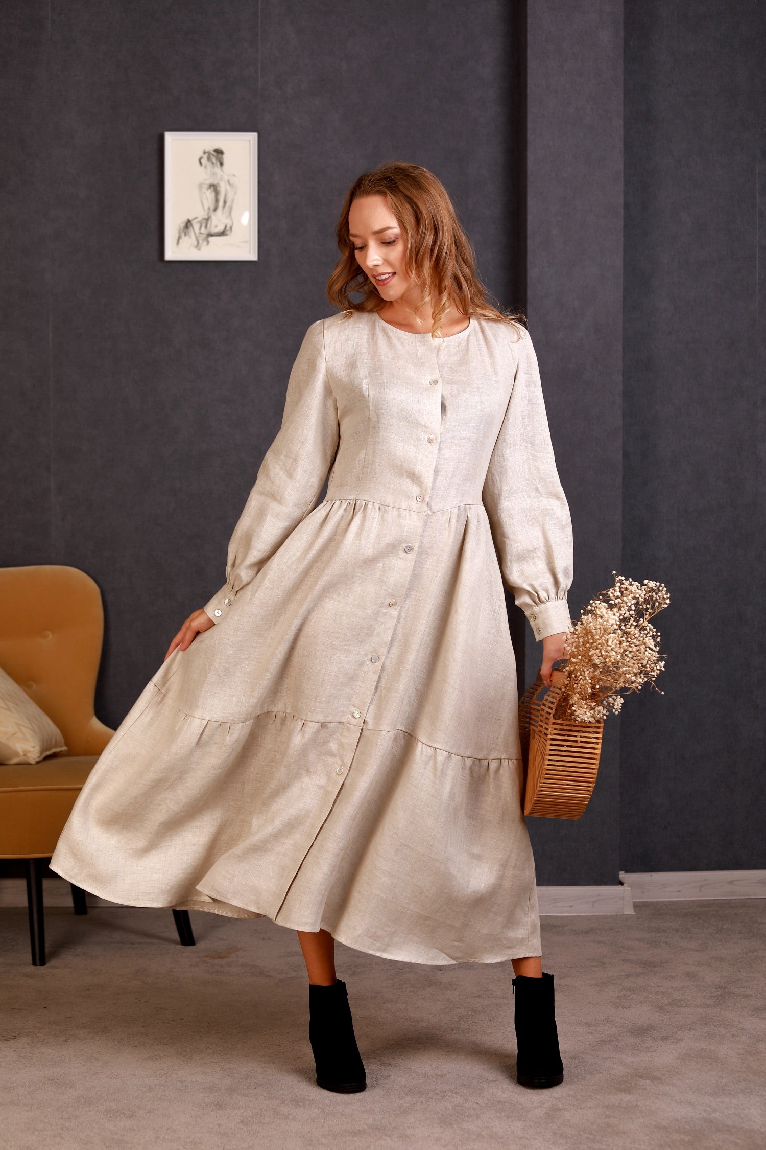 Stay on trend with this linen dress from NikkaPlace | Effortless fashion for easy living