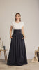 Complete design of Maxi Flared Skirt with Waistband 