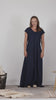 Full view of Linen Loose Dress with Back Tie