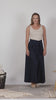 Cmplete design of Elegant blue palazzo pants in dark blue melange