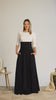 Complete design of Dark Blue Winter Wool Maxi Skirt