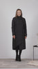 Complete design of Under-knee dark gray wool coat