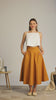 Complete design of Deep Yellow Midi Flared Circle Skirt