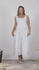 Full view of Timeless Linen Summer Dress with wide straps