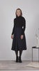 Full view of Wool Front Statement Skirt highlighting high waist and A-line silhouette