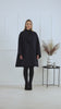 Full view of Dark Navy Collared Loose Cape Coat