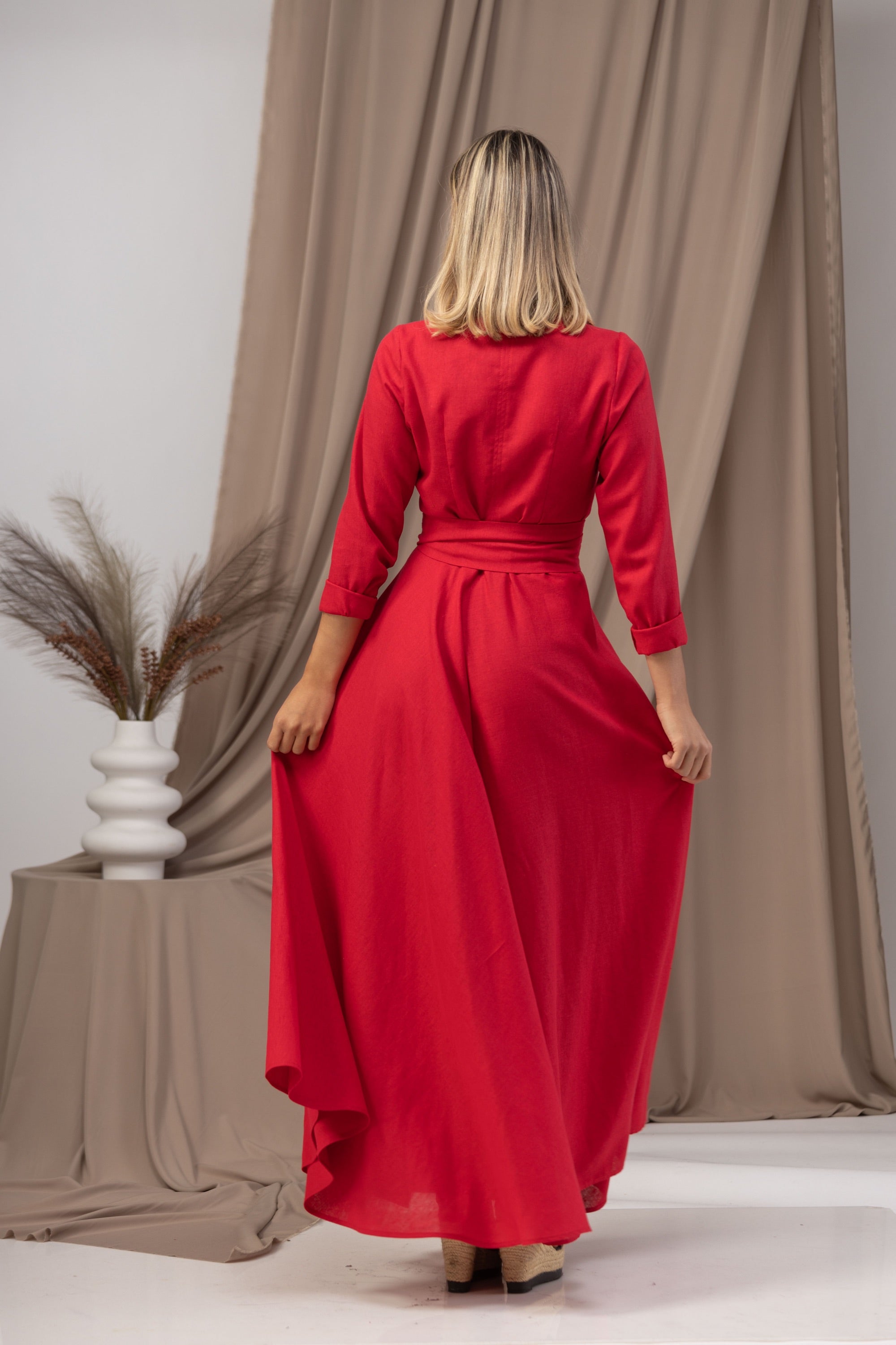 Flowy Wrap Maxi Dress - from NikkaPlace | Effortless fashion for easy living