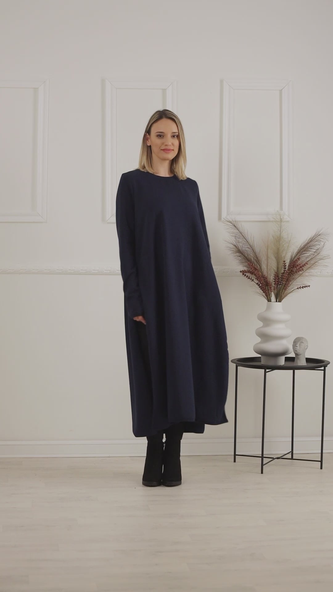 Complete design of Maxi Tunic Slit Dress