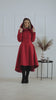 Complete design of Raspberry Hooded Asymmetric Coat